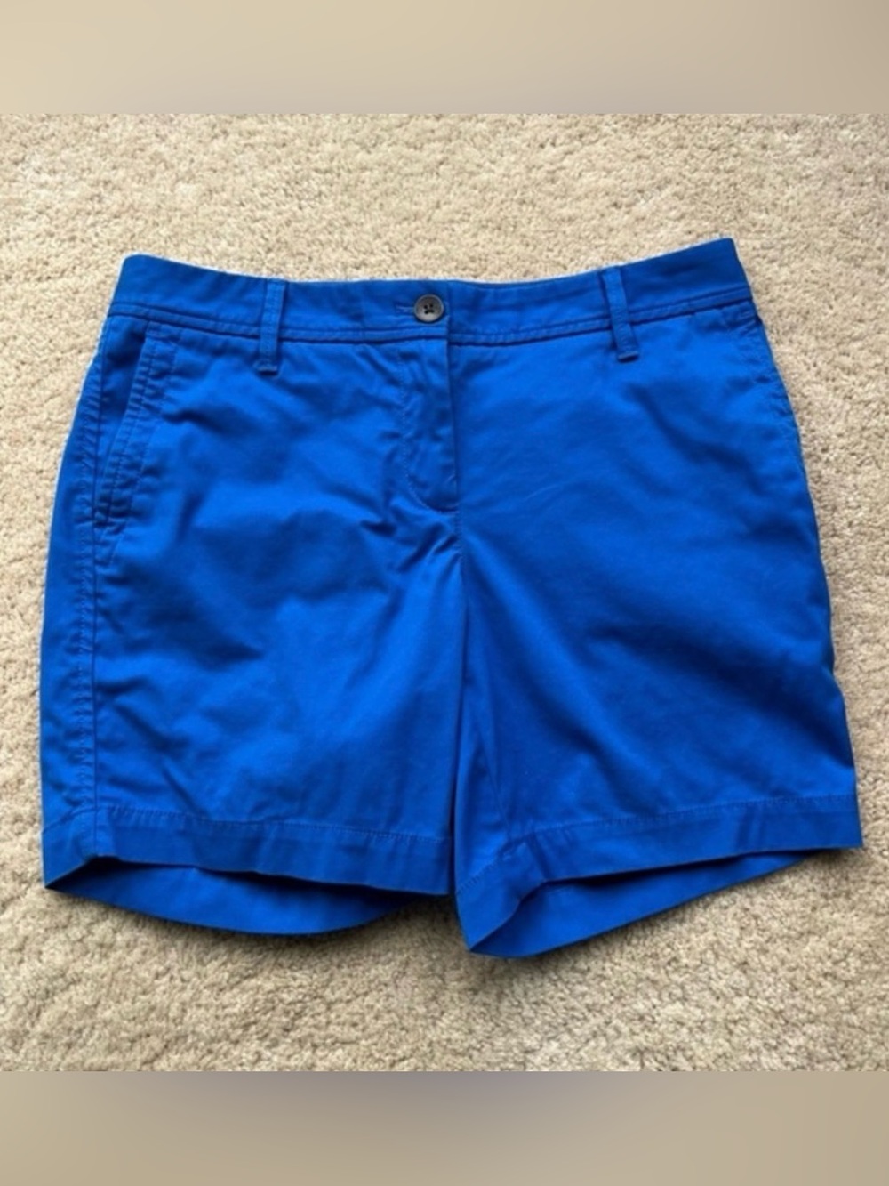 ⭐️ Talbots Women’s Blue Relaxed Chino Shorts - Size 2 Petite - EUC - Stretch